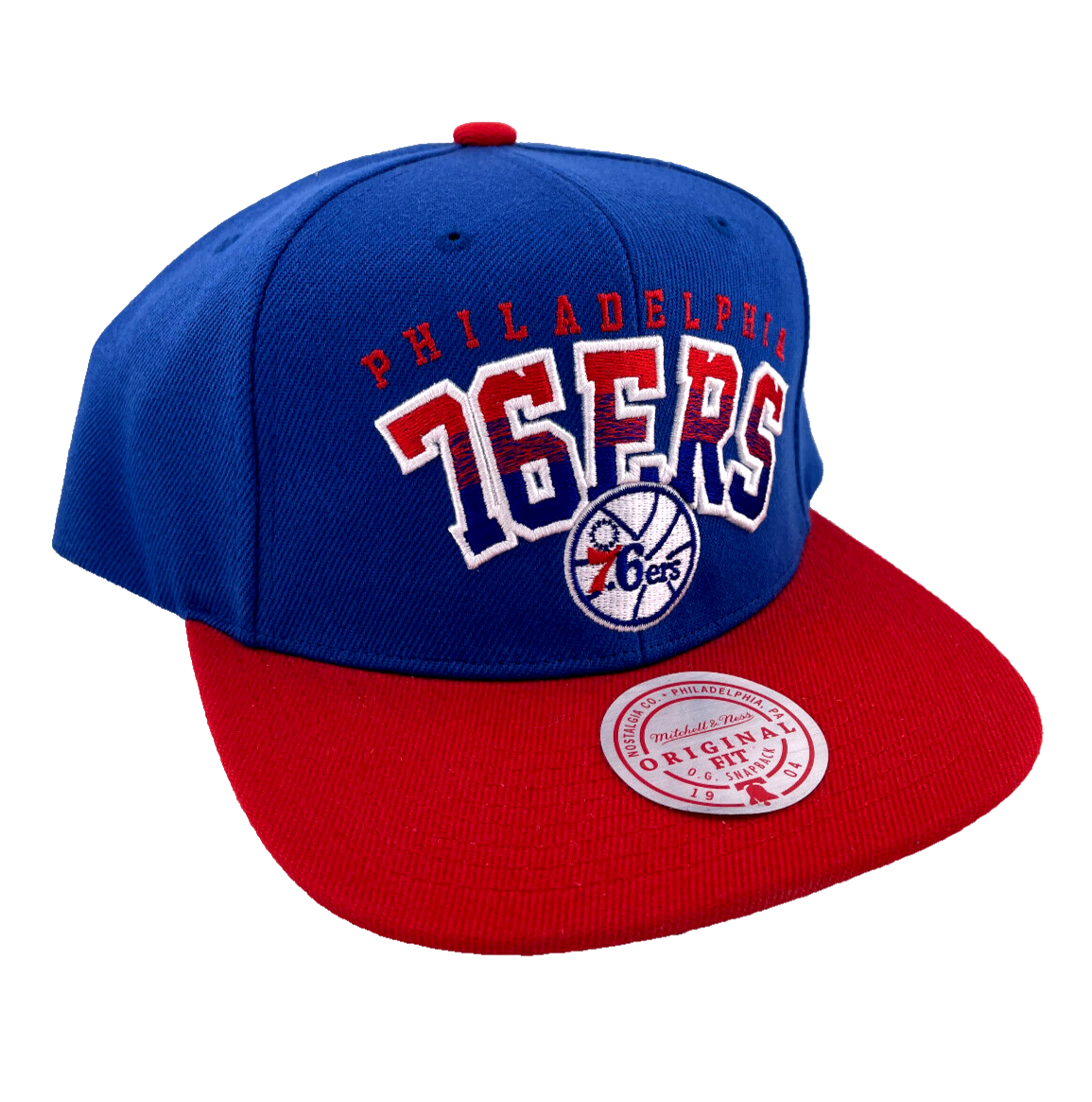 Mitchell & Ness Philadelphia 76ers NBA HWC Gradient Blue/Red UV Snapback Hat