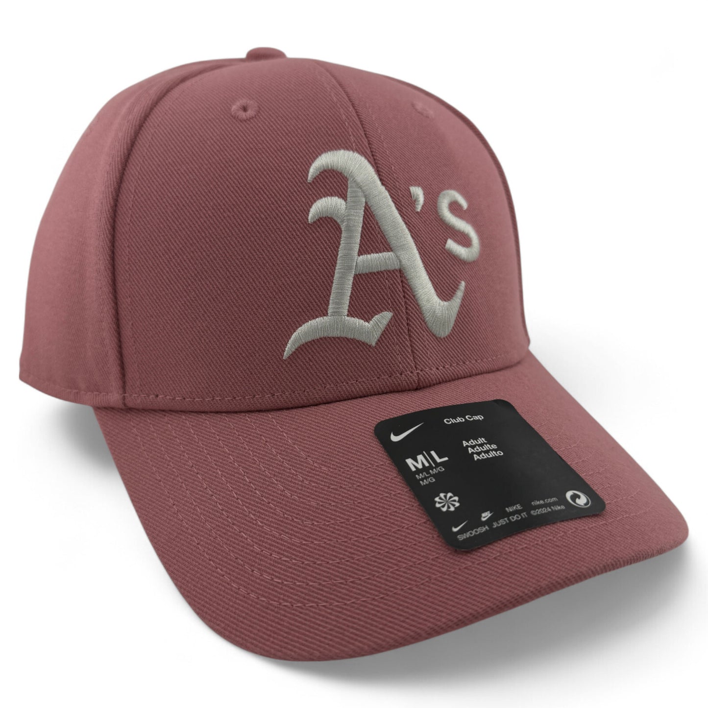 Nike Oakland Athletics A's MLB Pink Mauve Club Cap Structured Adjustable Hat