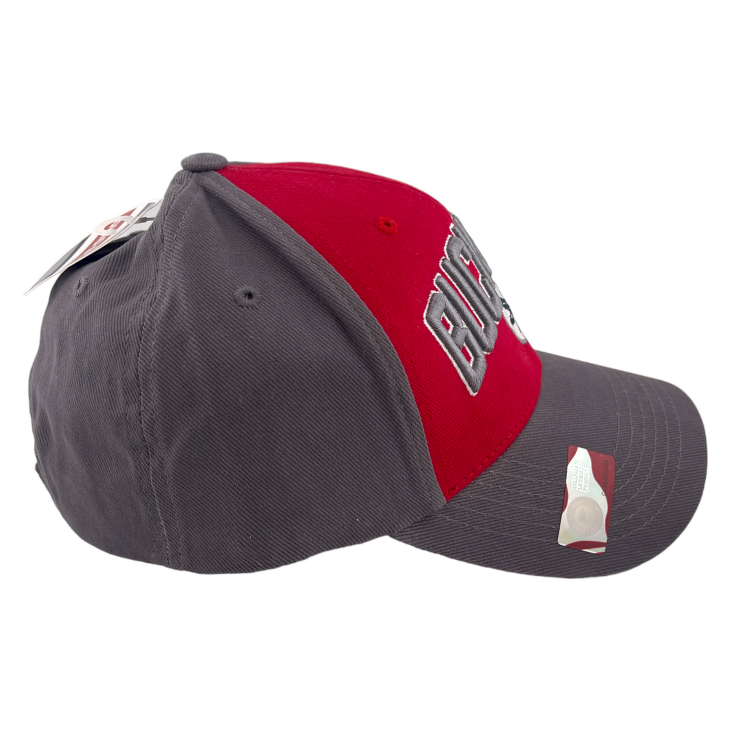 Ohio State University Buckeyes NCAA Leaf Logo Grey/Red UV Adjustable Hat Cap