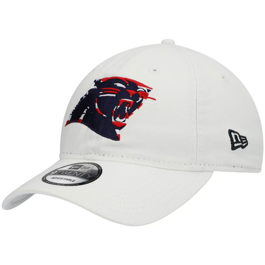 New Era Carolina Panthers Patriotic Flag Logo White 9Twenty Adjustable Dad Hat Cap