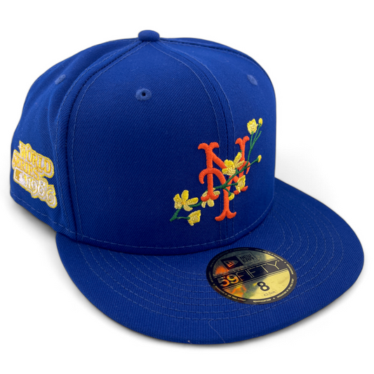 New Era New York Mets MLB Bloom Floral Pack 1986 World Series 59Fifty Fitted Hat