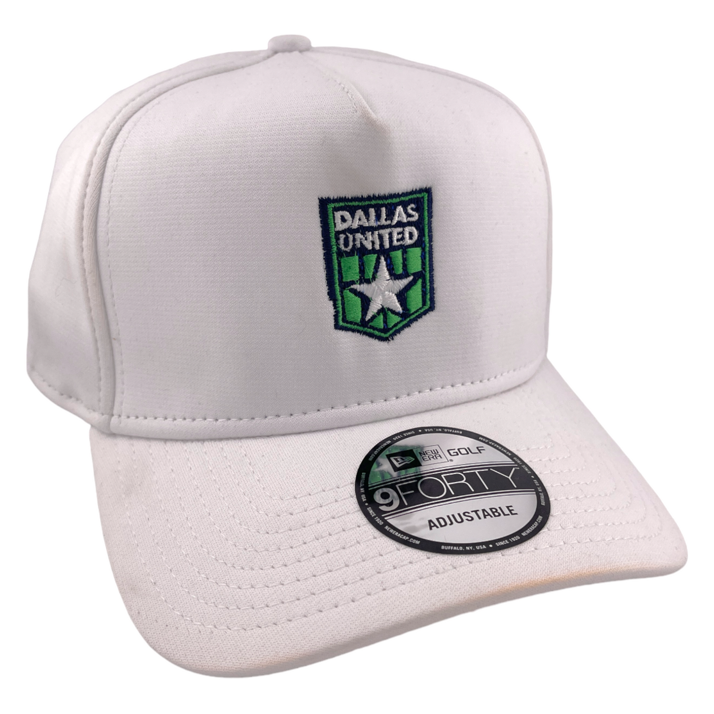 New Era Dallas United Soccer Club SC White Golf 9Forty A-Frame Snapback Hat Cap