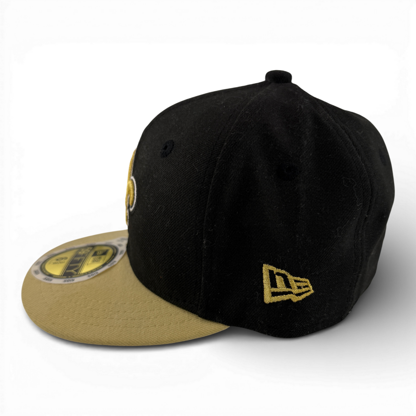 New Era New Orleans Saints 59Fifty Fitted Hat Cap Youth Child Kids Size 6 3/8