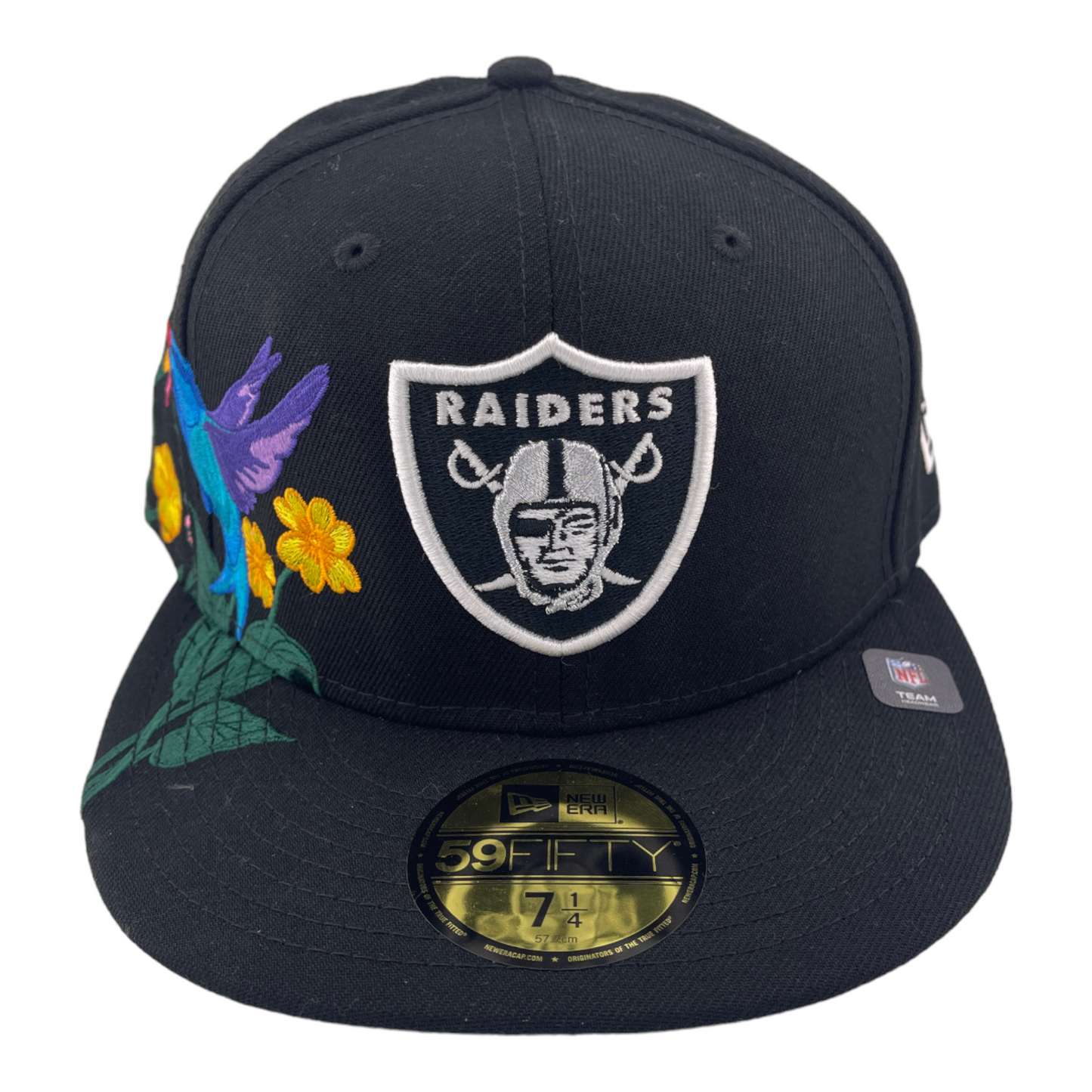 New Era Las Vegas Raiders Blooming Flower Floral Embroidery 59FIFTY Fitted Hat Cap