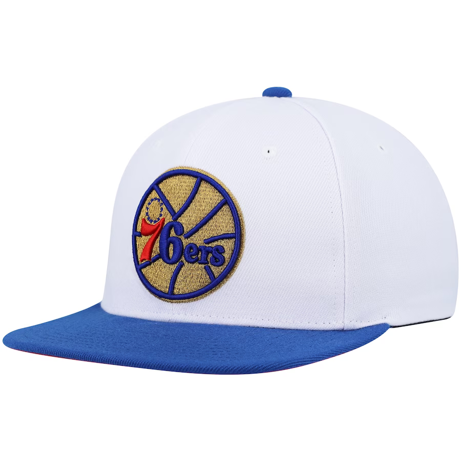 Mitchell & Ness Philadelphia 76ers NBA 50th Anniversary Patch White Snapback Hat