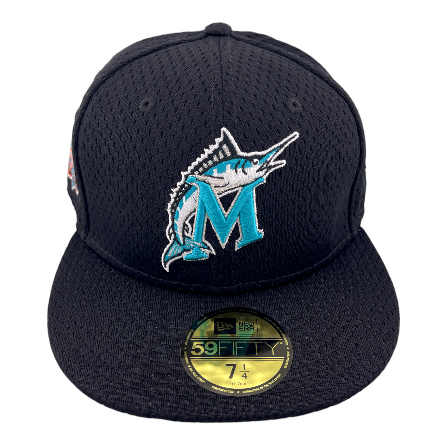 New Era Miami Marlins 90s Throwback Mesh Patch Black/Green UV 59FIFTY Fitted Hat Cap