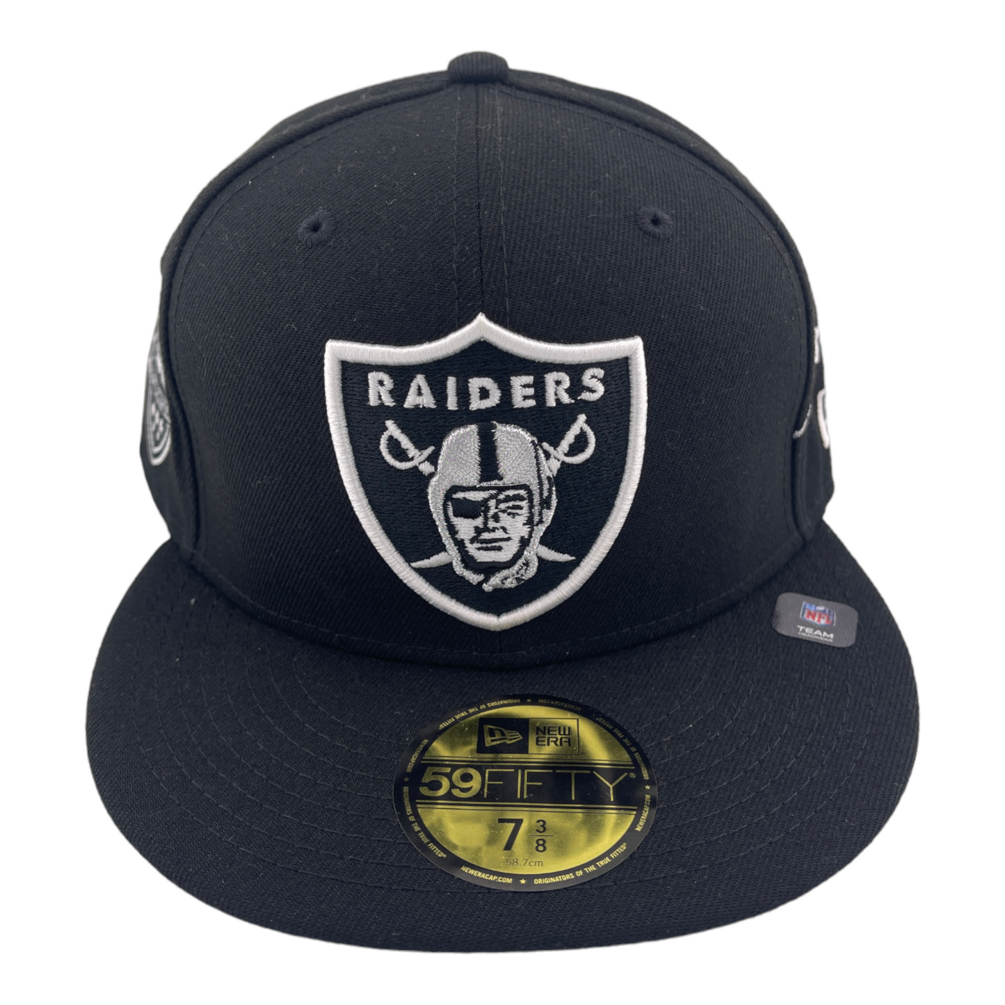 New Era Las Vegas Raiders 50 Year Patch Full Embroidery Black 59FIFTY Fitted Hat Cap