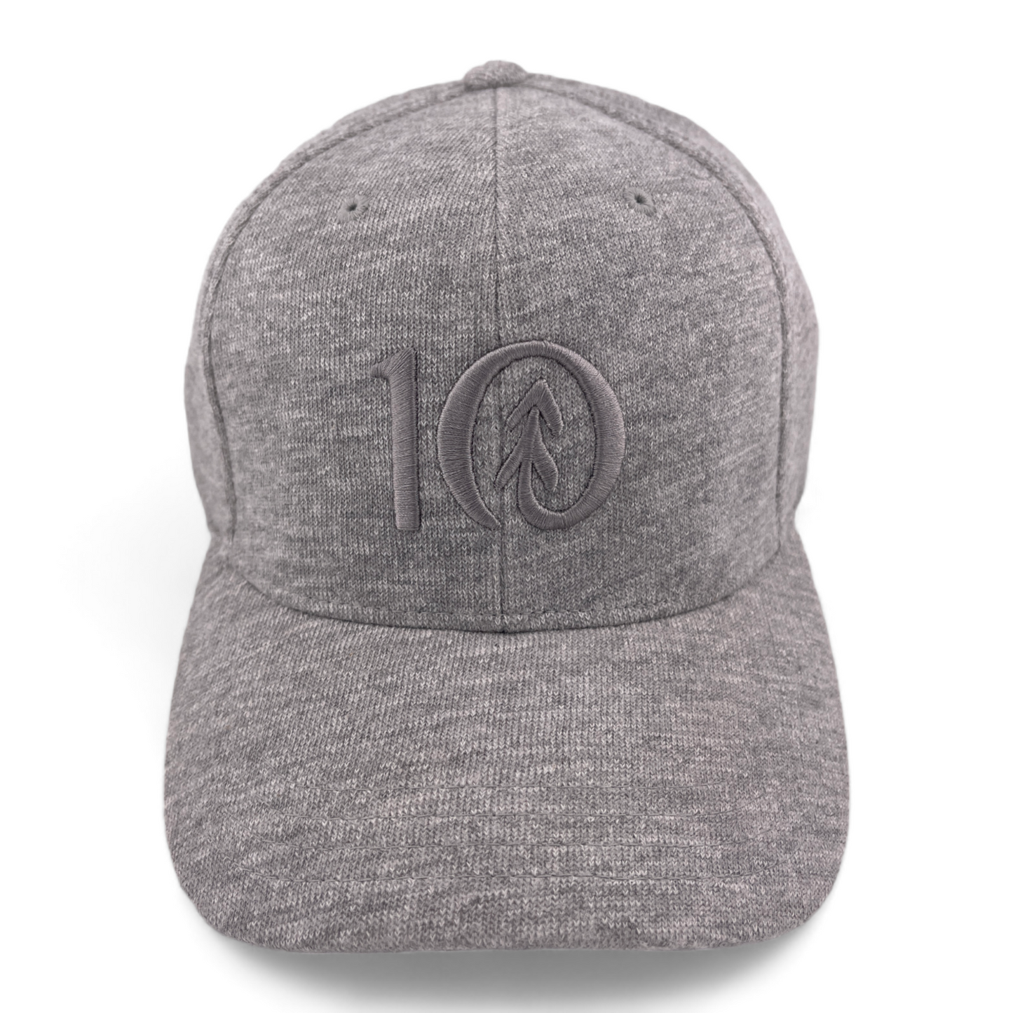 tentree 10 Logo Thicket Hi Rise Heathered Gray Flex Fit Hat Cap Adult Size L/XL