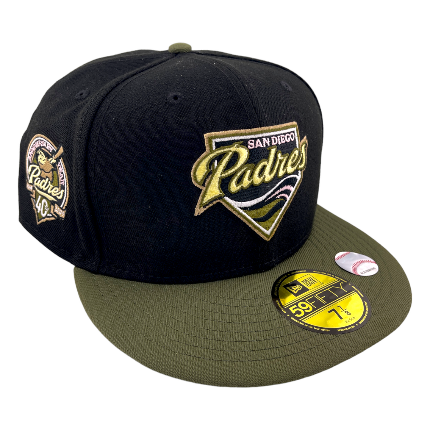 New Era San Diego Padres 40th Anniversary Patch Olive/Pink Terry UV 59FIFTY Hat Cap