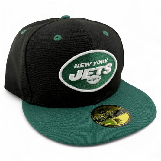 New Era New York Jets NFL Team Basic Classic Black/Green 59Fifty Fitted Hat Cap