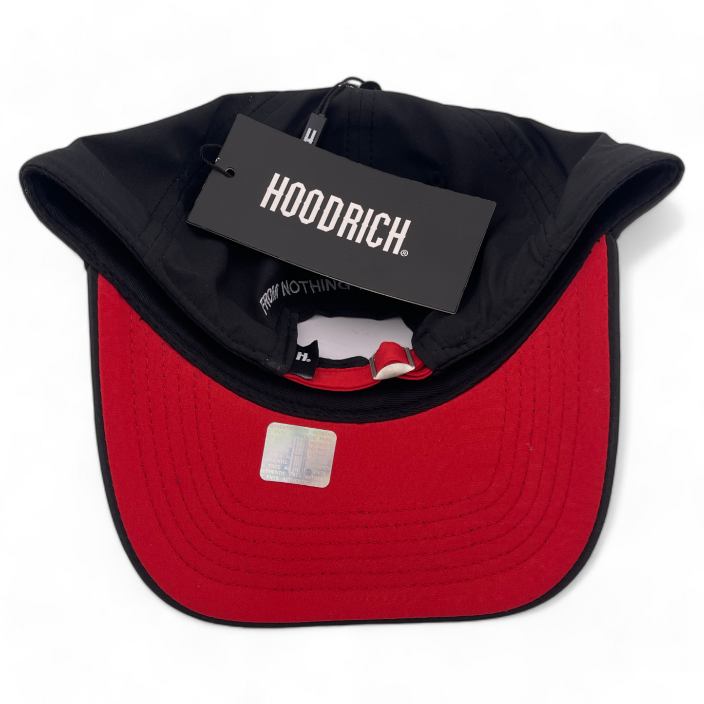 Hoodrich OG Splitter Strapback Internal Zipper Pocket Black Adjustable Hat Cap