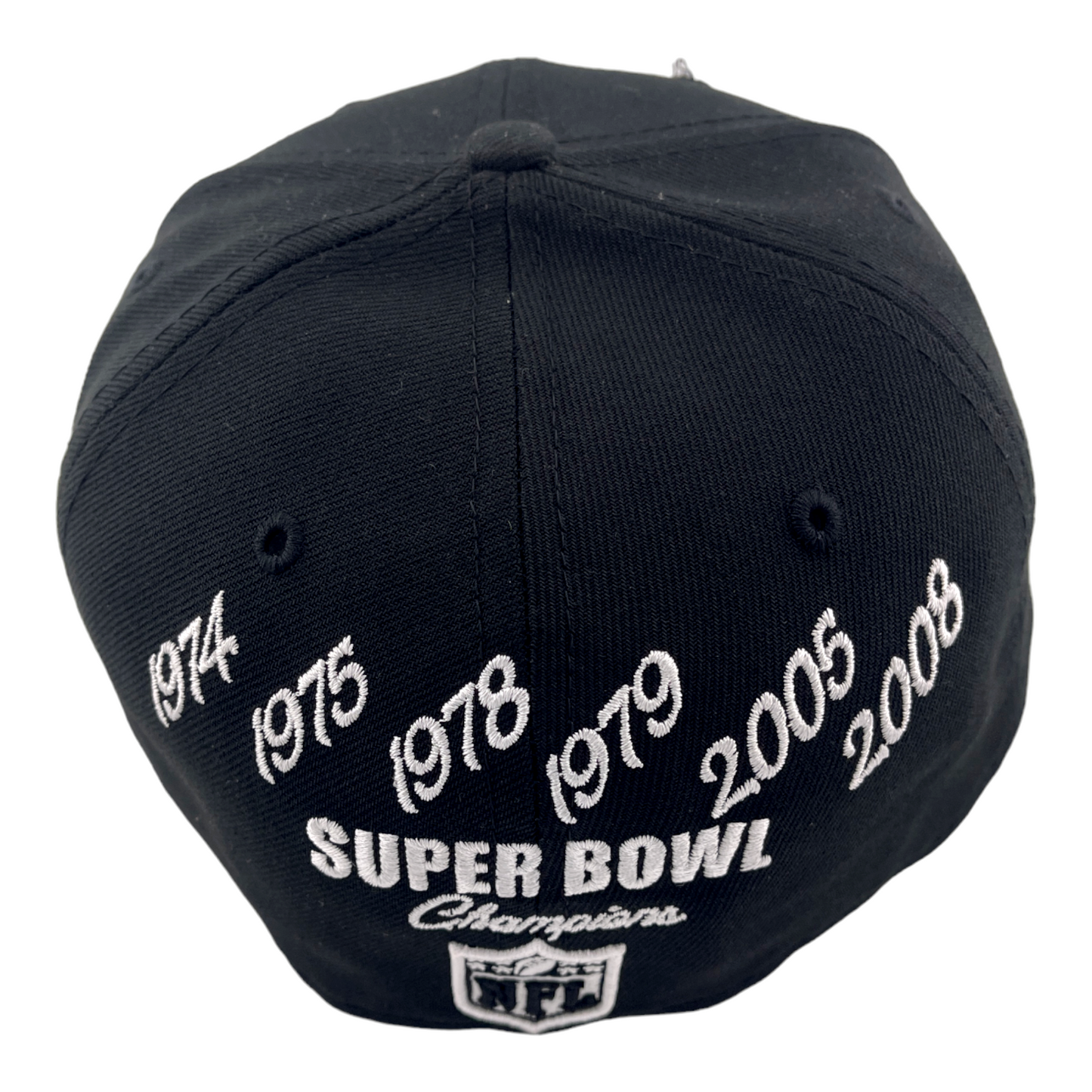 New Era Pittsburgh Steelers 6x Super Bowl Champions Back Embroidery 59FIFTY Hat Cap