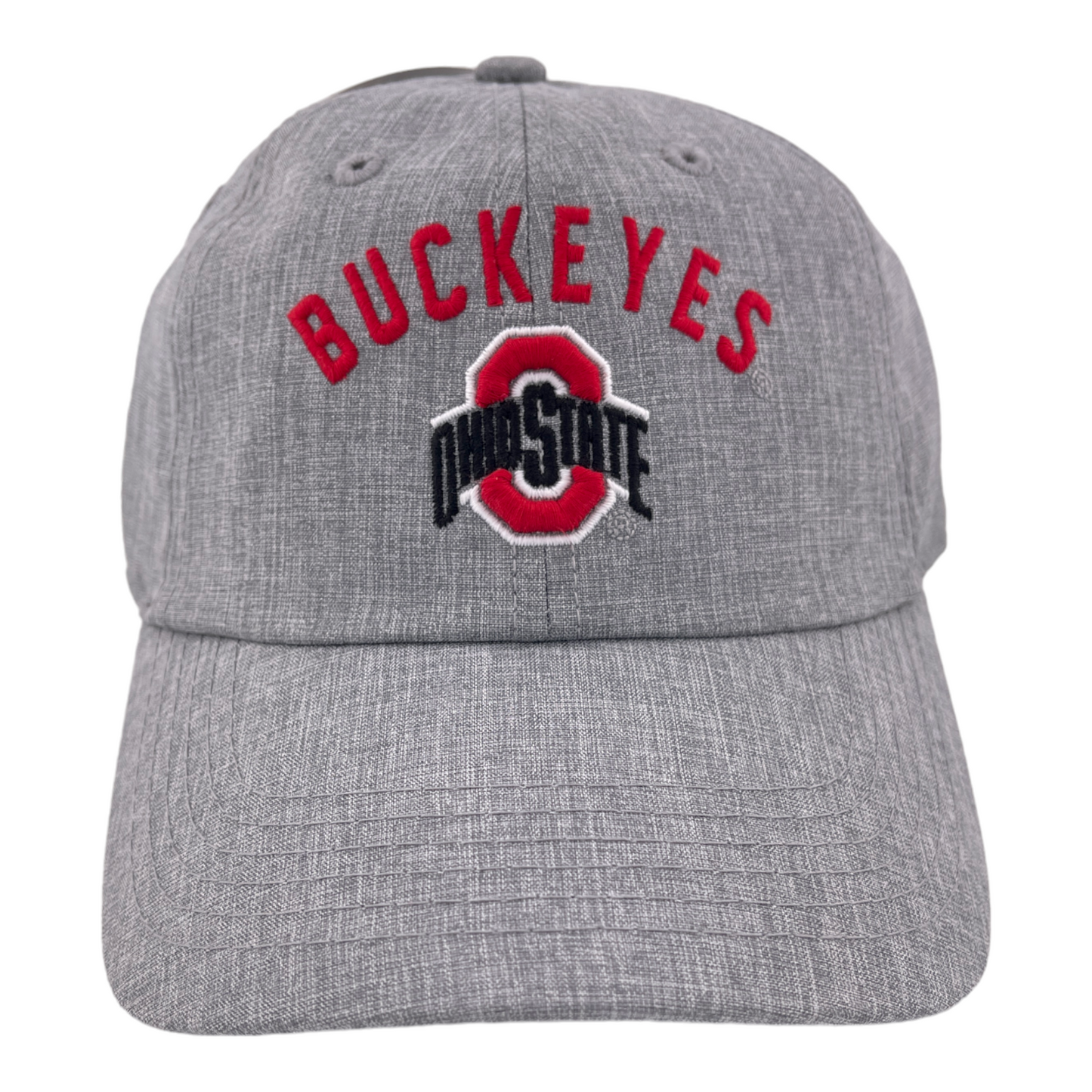 Ohio State University Buckeyes NCAA Logo Heather Grey Adjustable Running Hat Cap