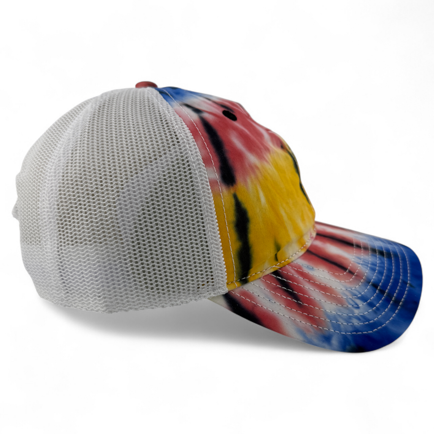 The Game GB470 Black Rainbow Tie Dye Trucker Mesh Snapback Adjustable Dad Hat