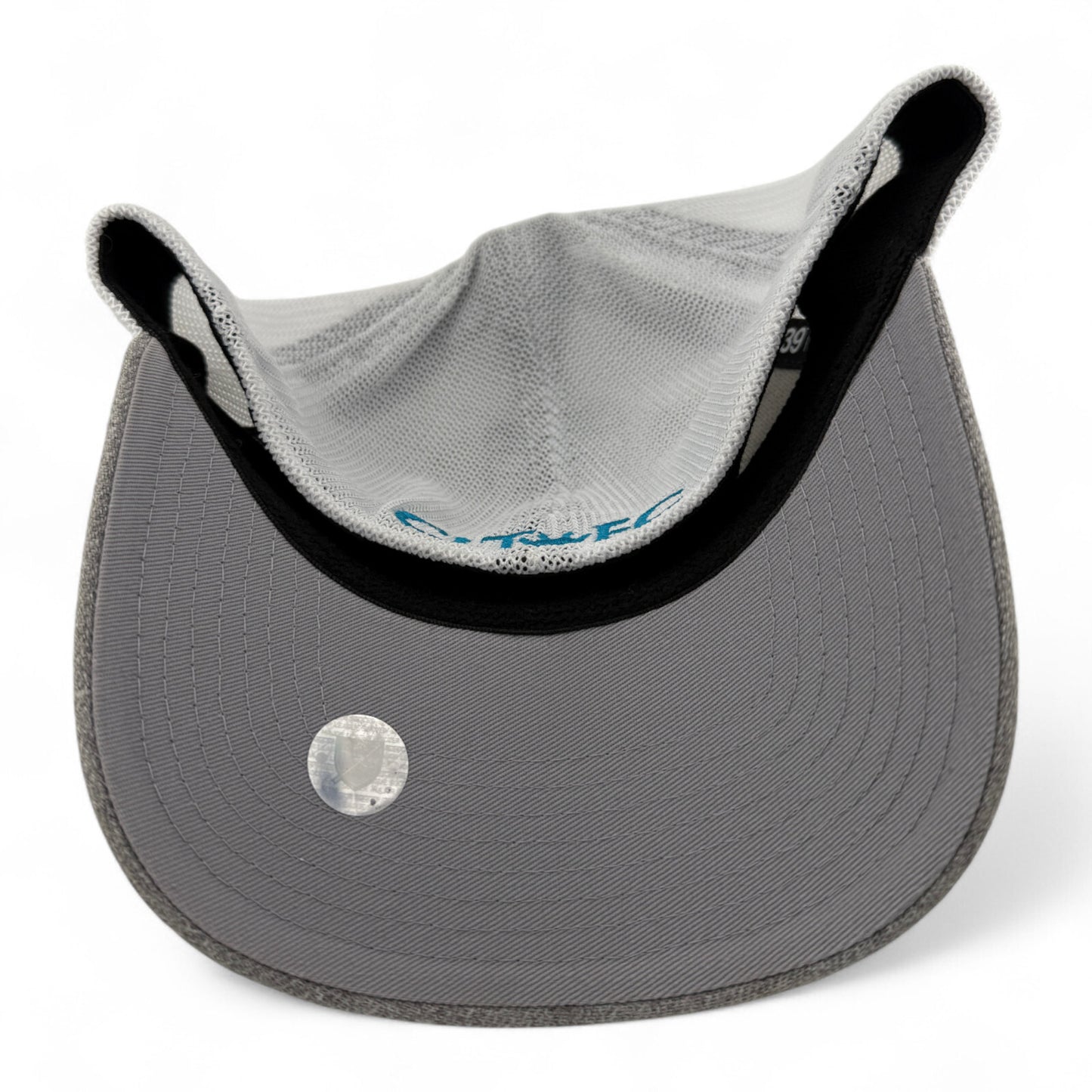 New Era Charlotte United FC MLS Heather Grey Mesh Back 39Thirty Flex Fit Hat Cap