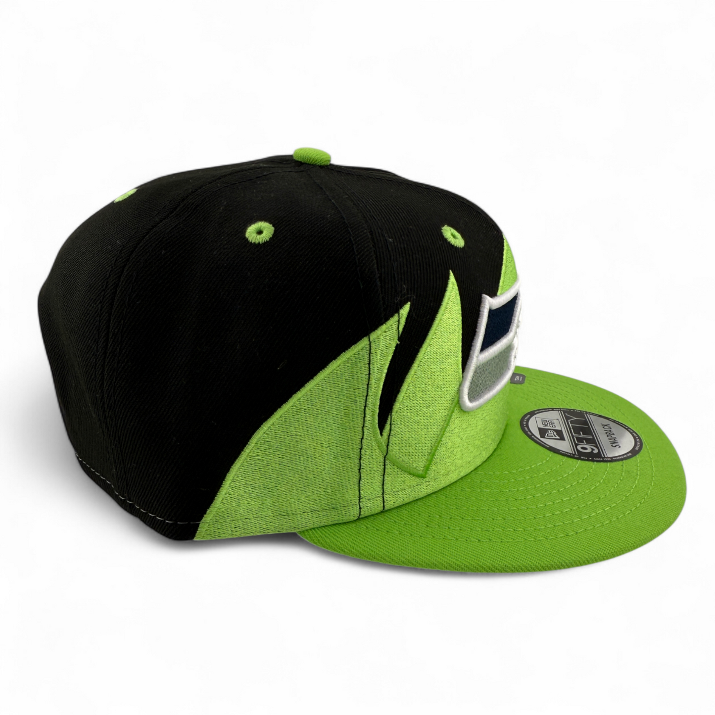 New Era Seattle Seahawks NFL Retro Wave Sharktooth Neon 9Fifty Snapback Hat Cap