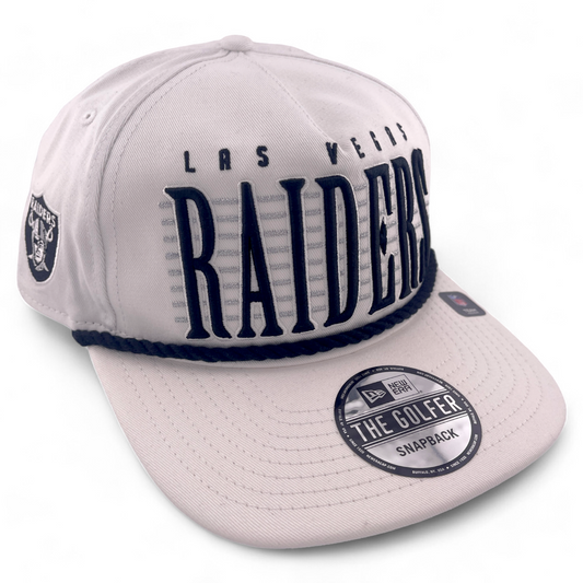 New Era Las Vegas Raiders NFL Line Script The Golfer Rope A-Frame Snapback Hat