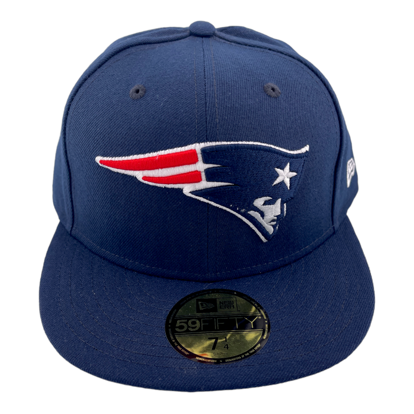 New Era New England Patriots Omaha Main Navy Blue/Grey 59Fifty Fitted Hat Cap