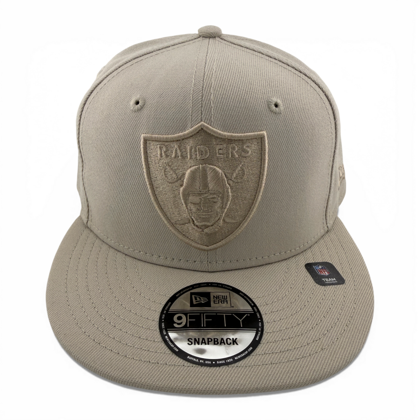 New Era Las Vegas Raiders NFL Stone Cream Tan 9Fifty Snapback Adjustable Hat Cap