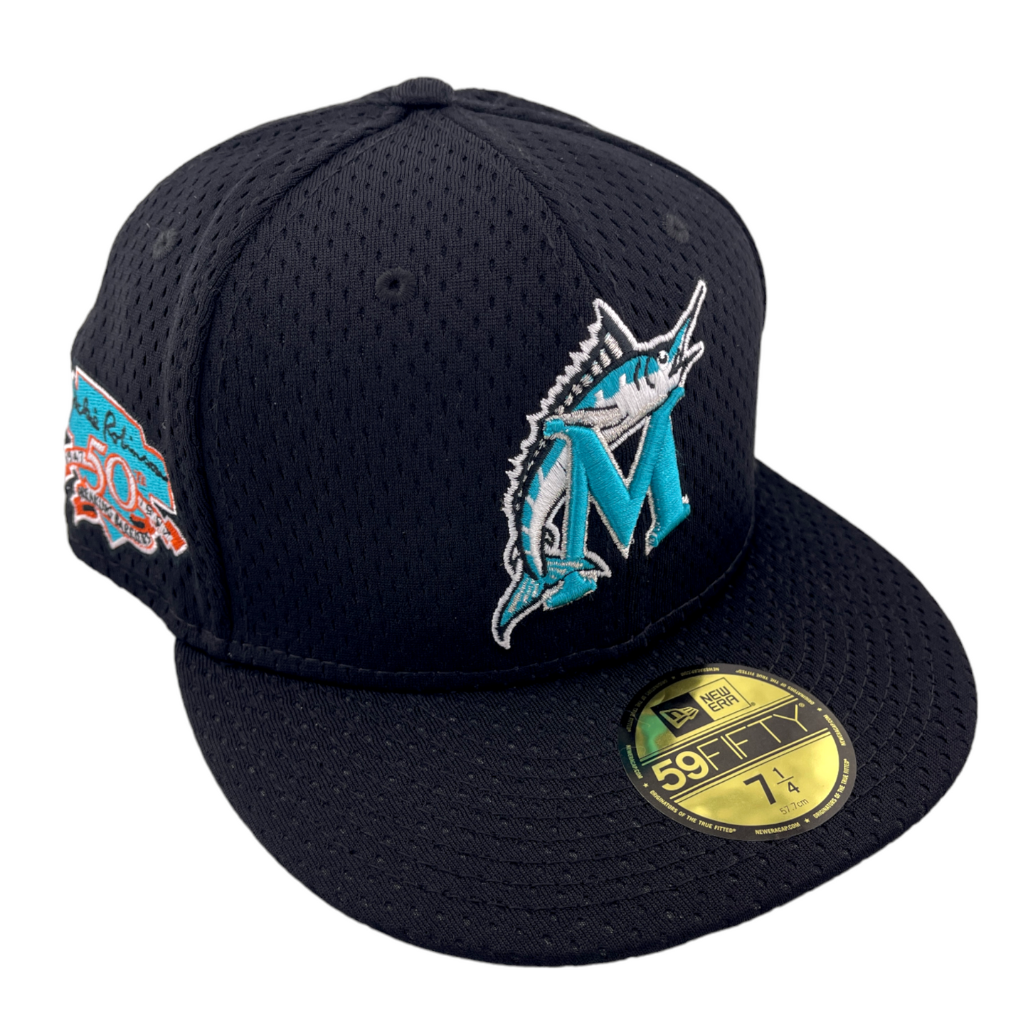 New Era Miami Marlins 90s Throwback Mesh Patch Black/Green UV 59FIFTY Fitted Hat Cap