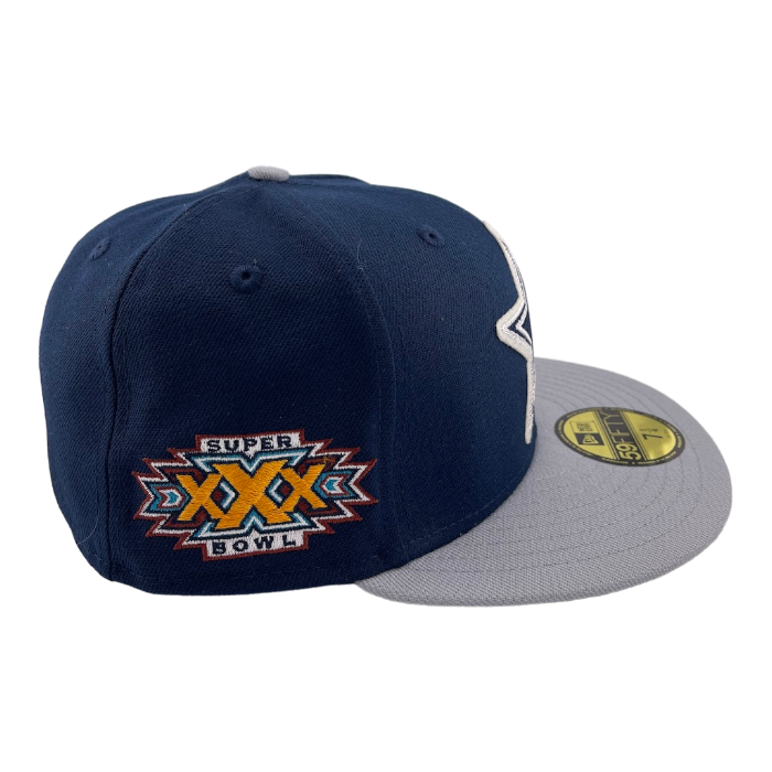 New Era Dallas Cowboys Letterman Super Bowl XXX Triple Patch 59FIFTY Fitted Hat Cap