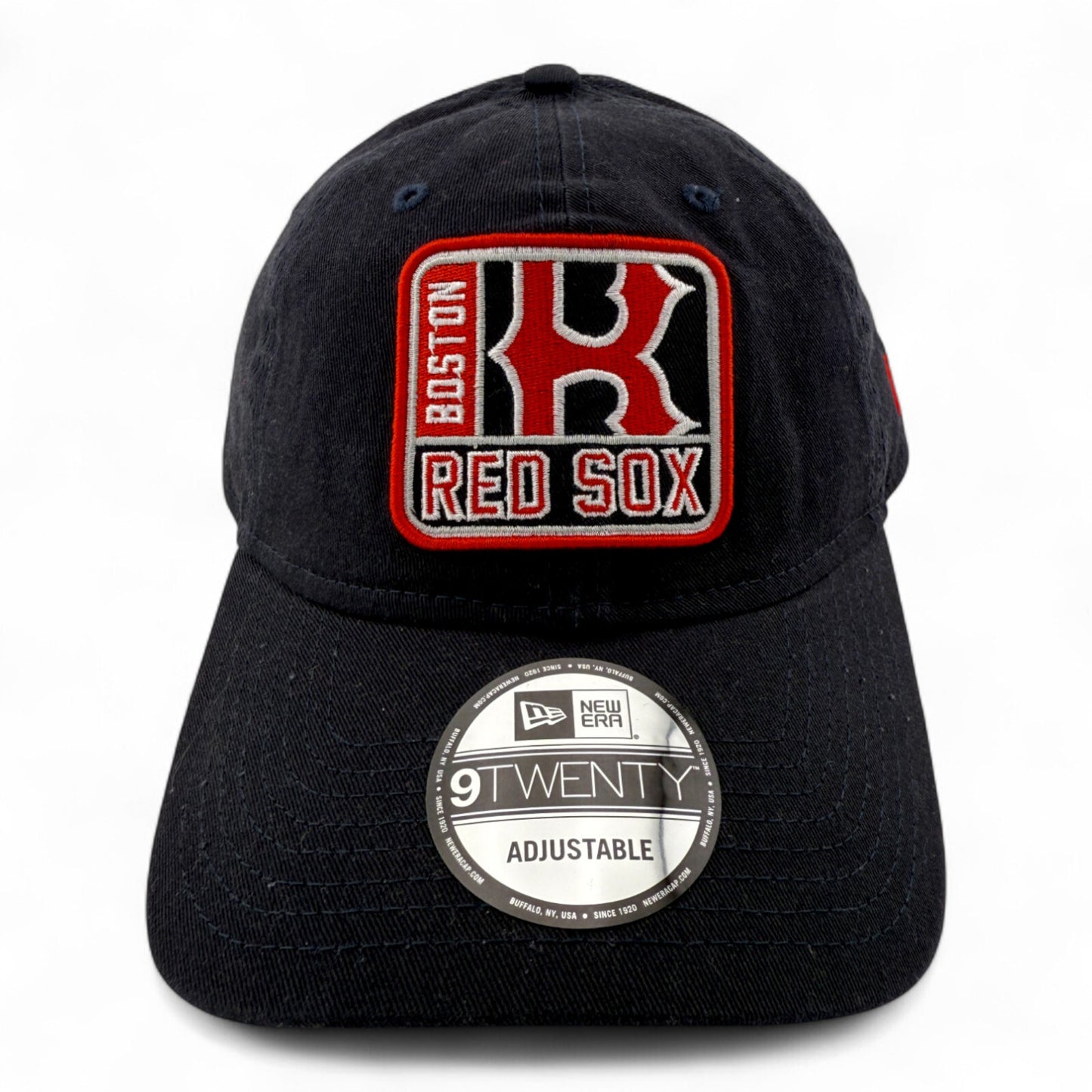 New Era Boston Red Sox MLB Patch Logo Navy 9Twenty Adjustable Dad Hat Cap