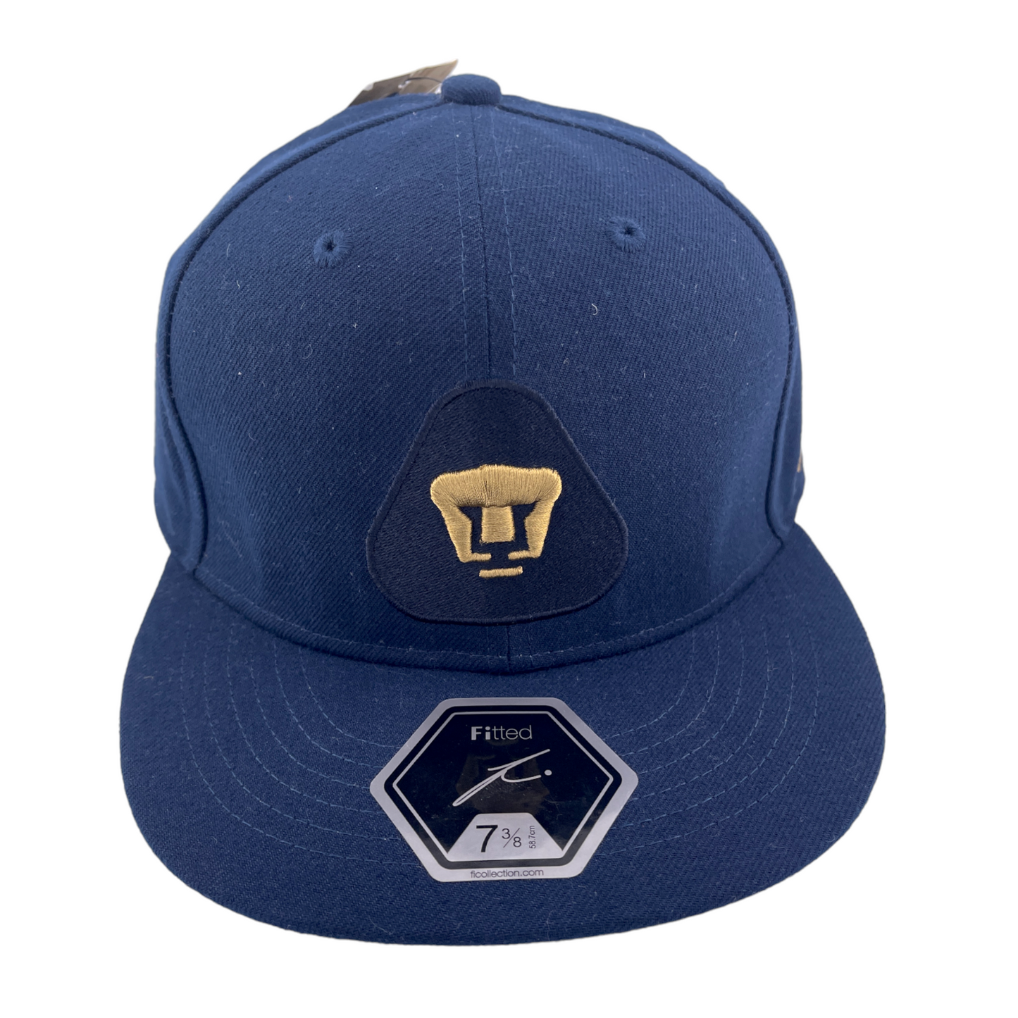 NEW Fi Collection Pumas UNAM Dawn FT-90 Pro Navy Blue/Grey UV Fitted Hat Cap