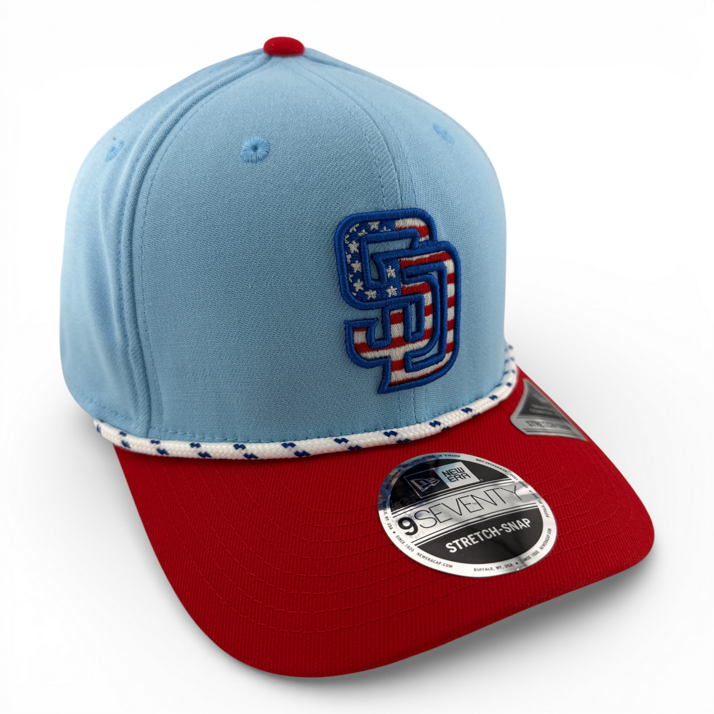 New Era San Diego Padres MLB 2025 4th of July Rope 9Seventy Snapback Adjustable
