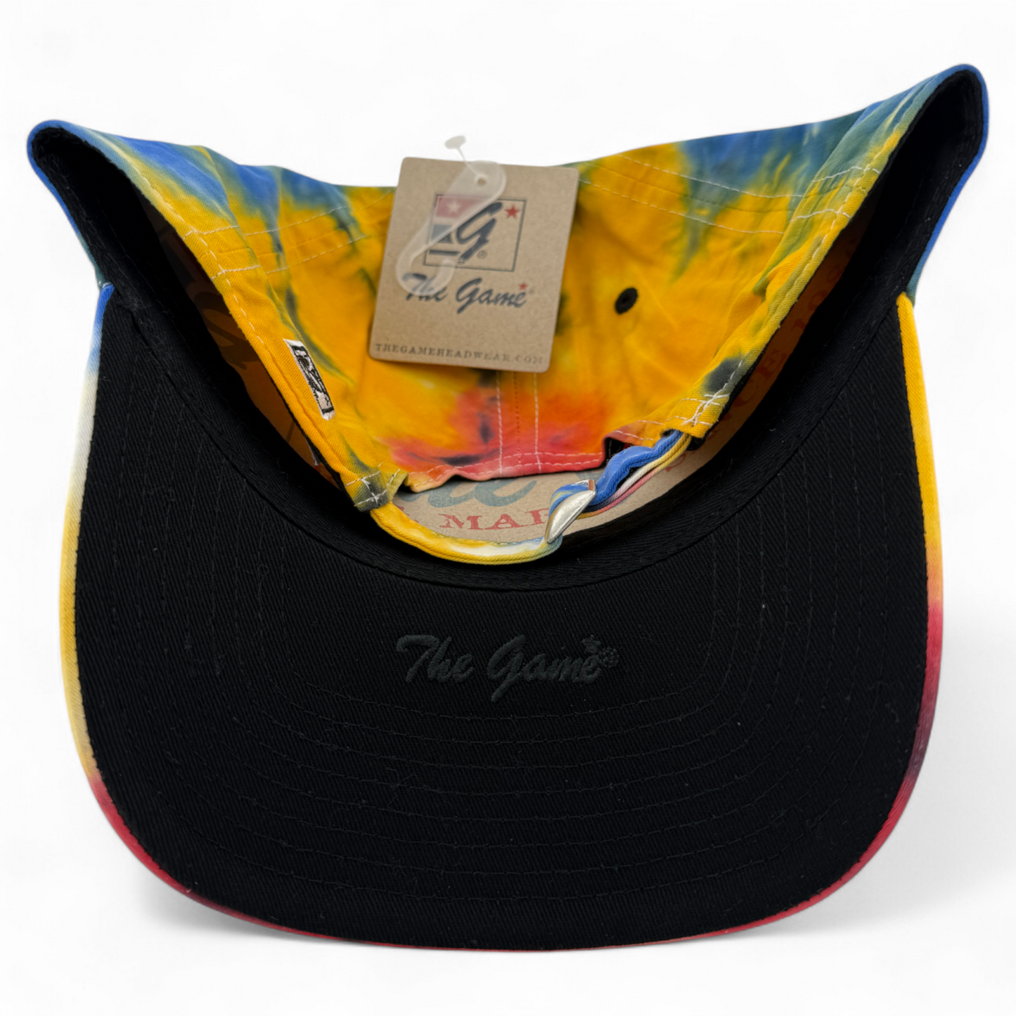 The Game GB482 Black Rainbow Tie Dye Blank Twill Unstructured Adjustable Dad Hat
