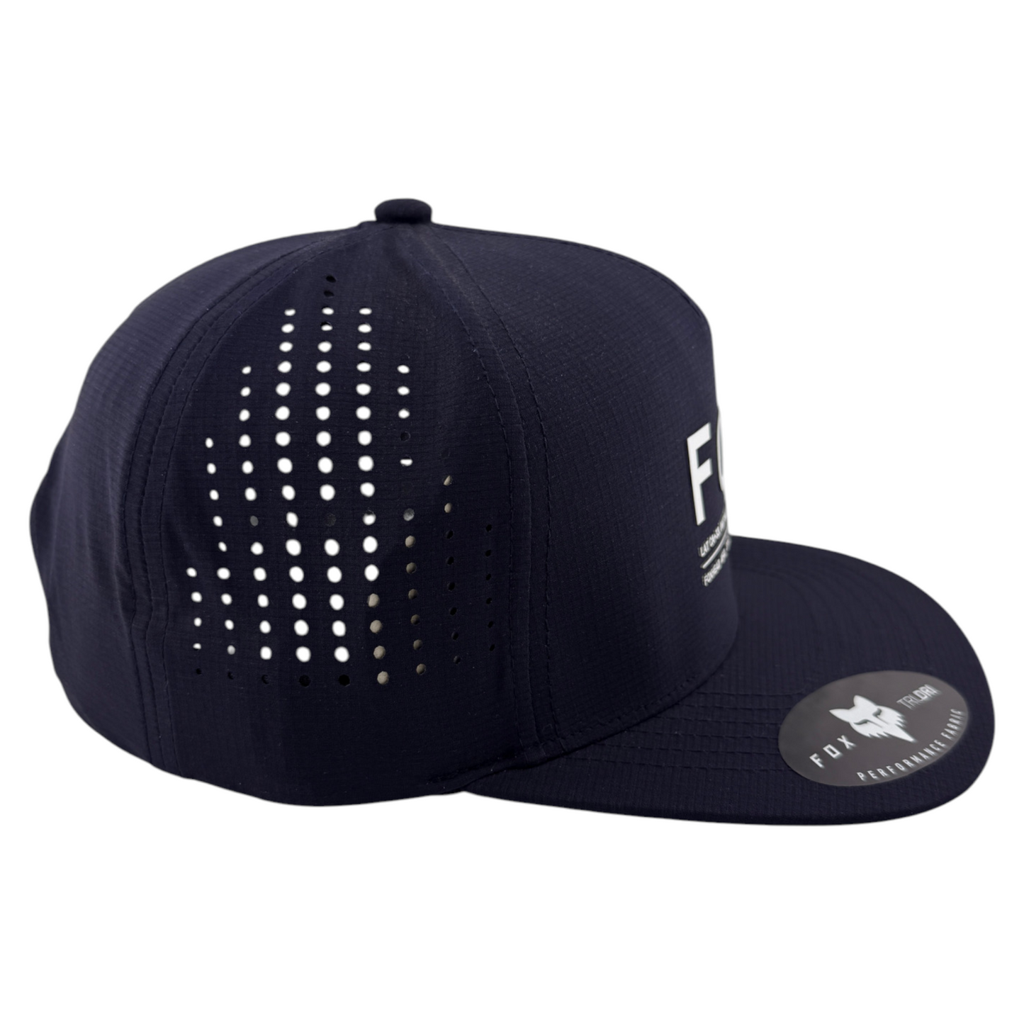 Fox Racing Non Stop Tech Logo Sport A-Frame Navy Adjustable Snapback Hat Cap