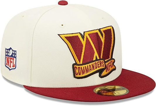 New Era Washington Commanders 2022 Sideline NFL Cream 59FIFTY Fitted Hat Cap