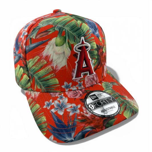 New Era Los Angeles Angels MLB Floral A-Frame 9Forty Snapback Adjustable Hat Cap