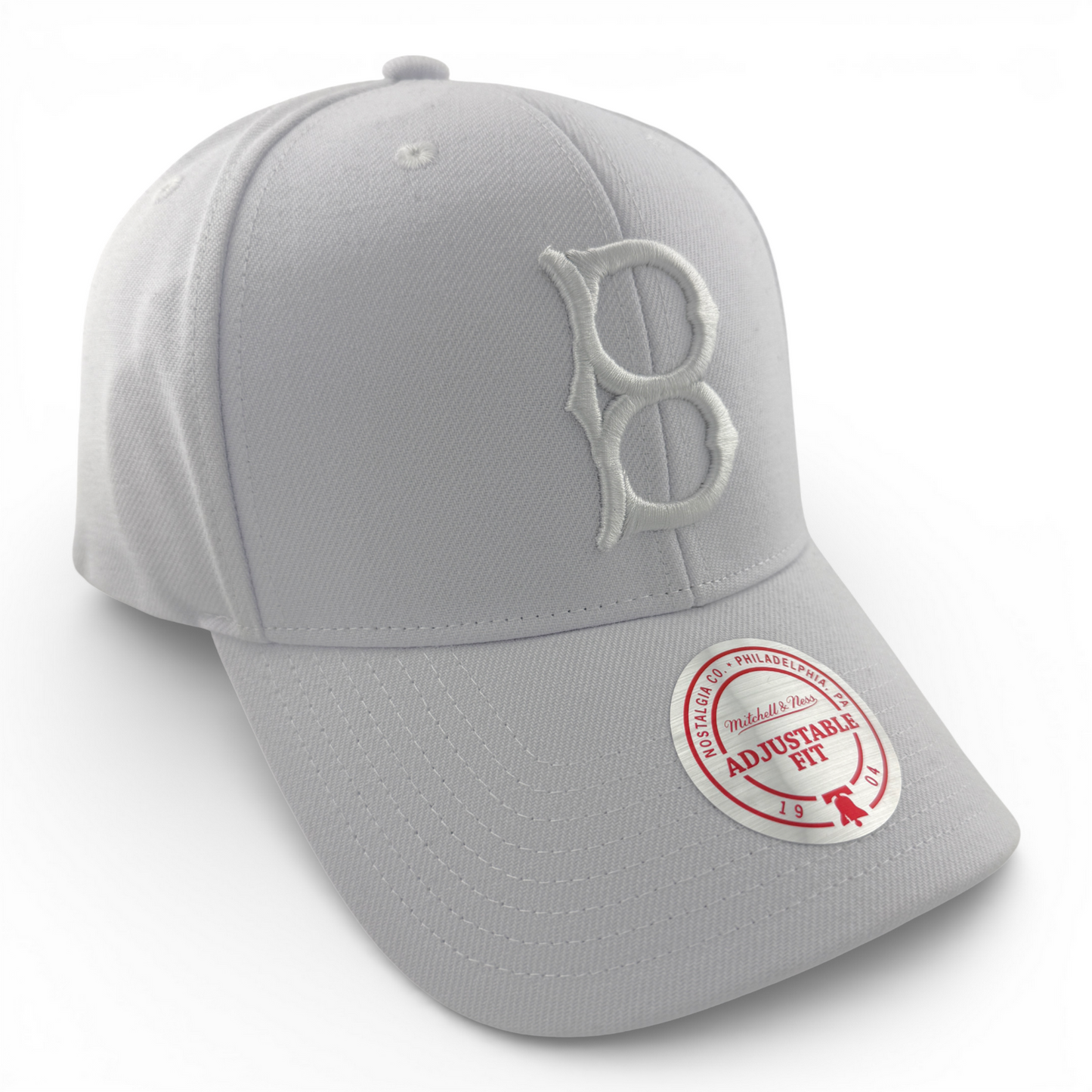 Mitchell & Ness Brooklyn Dodgers MLB All White Snapback Adjustable Fit Hat Cap