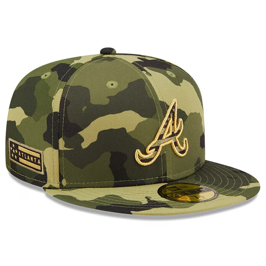 New Era Atlanta Braves 2022 Armed Forces Day Camo On-Field 59FIFTY Fitted Hat