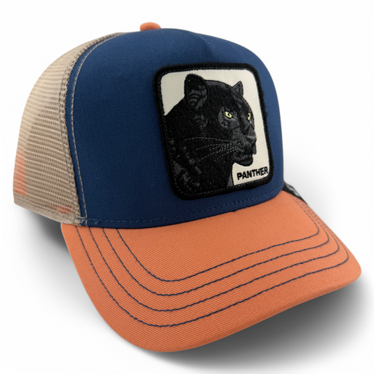 Goorin Bros The Panther The Farm Peach/Blue Trucker Adjustable Snapback Hat Cap