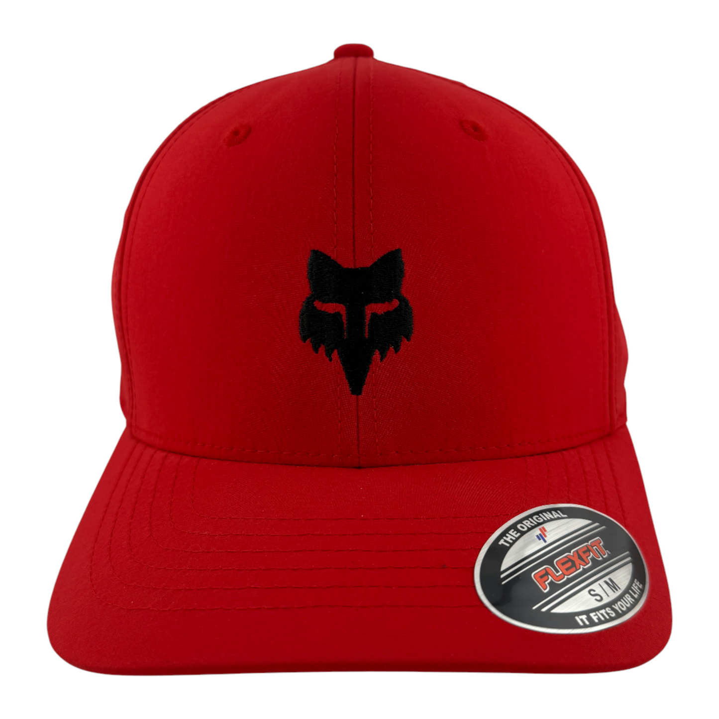 Fox Racing Fox Head Select Logo Red Stretch Flexfit Flex Fit Fitted Hat Cap