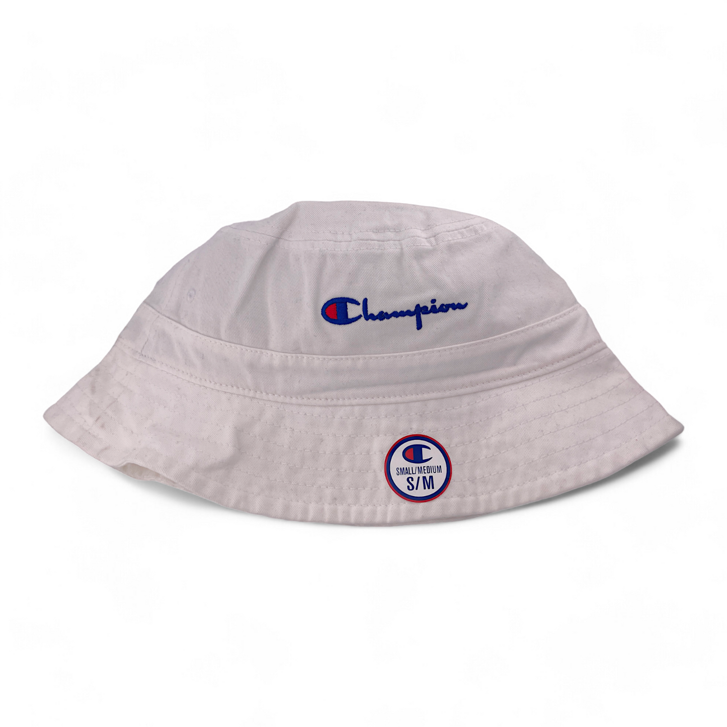 Champion Script Logo Classic All White H78459 Boonie Bucket Hat Unisex Adult S/M