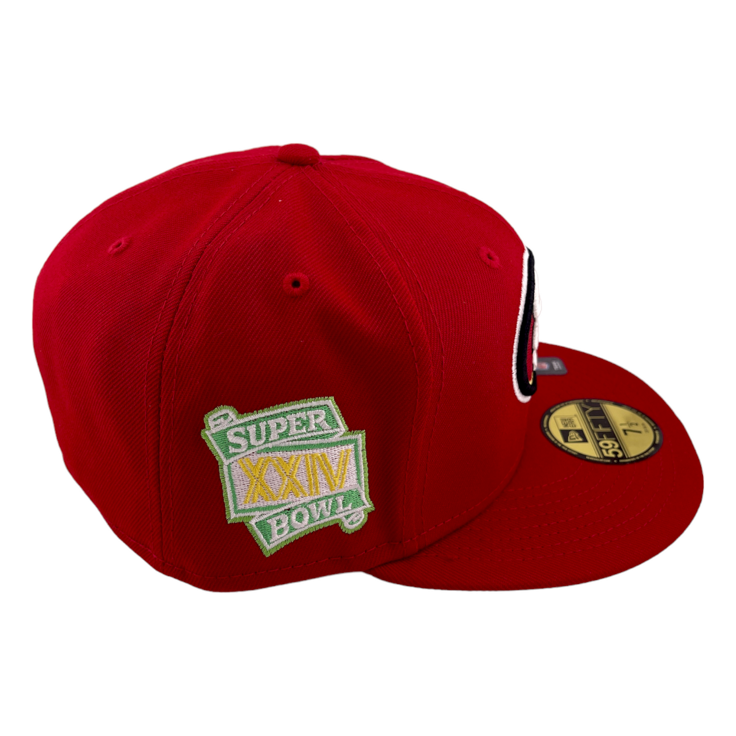 New Era San Francisco 49ers Super Bowl XXIV Red/Green UV 59Fifty Fitted Hat Cap