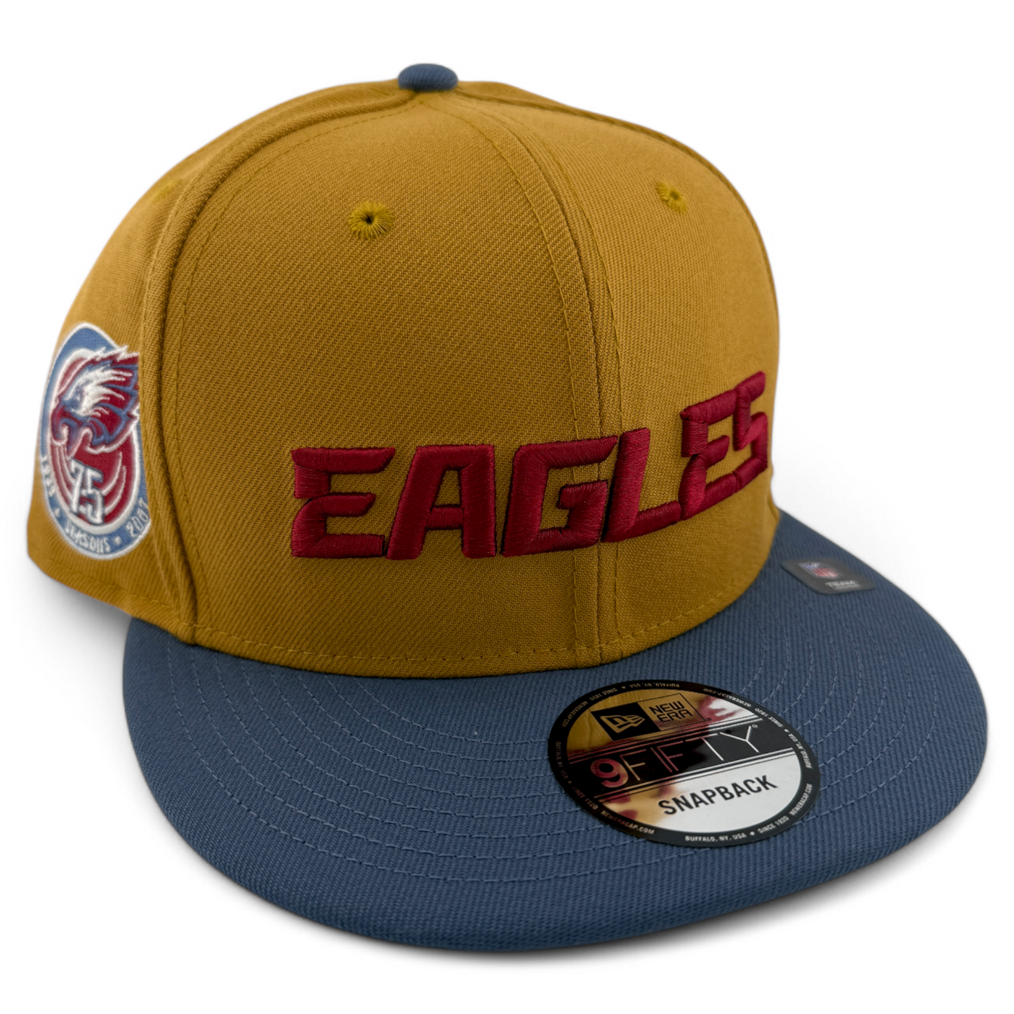 New Era Philadelphia Eagles NFL Panama Tan 9FIFTY Snapback Adjustable Hat Cap