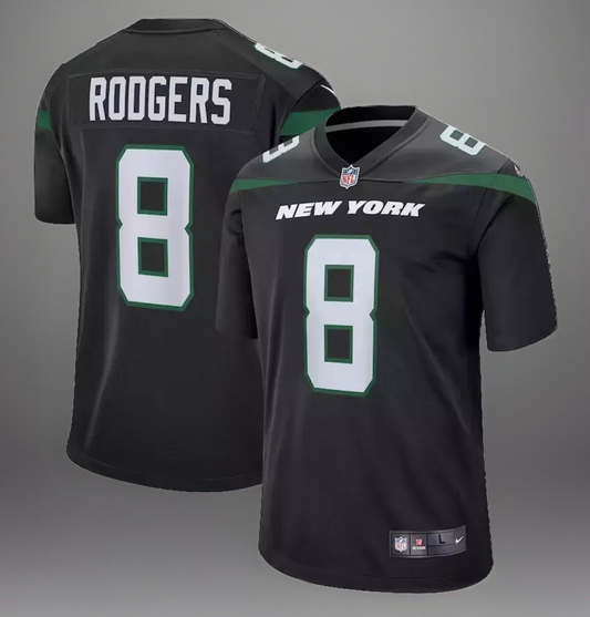 Nike Aaron Rodgers New York Jets Black On Field Dri-FIT Jersey Men’s Size Medium