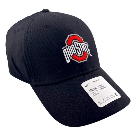 Nike Legacy91 Ohio State University Buckeyes NCAA Black Red Logo Adjustable Hat Cap