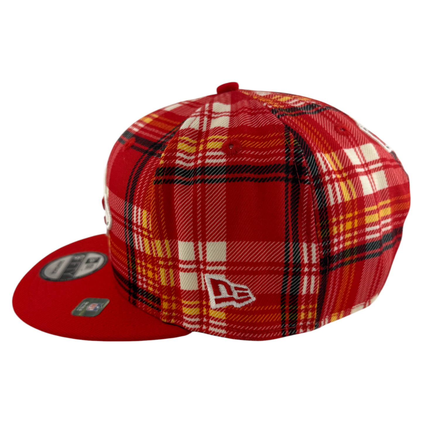 New Era Kansas City Chiefs 2024 Sideline Plaid 9Fifty Snapback Adjustable Hat