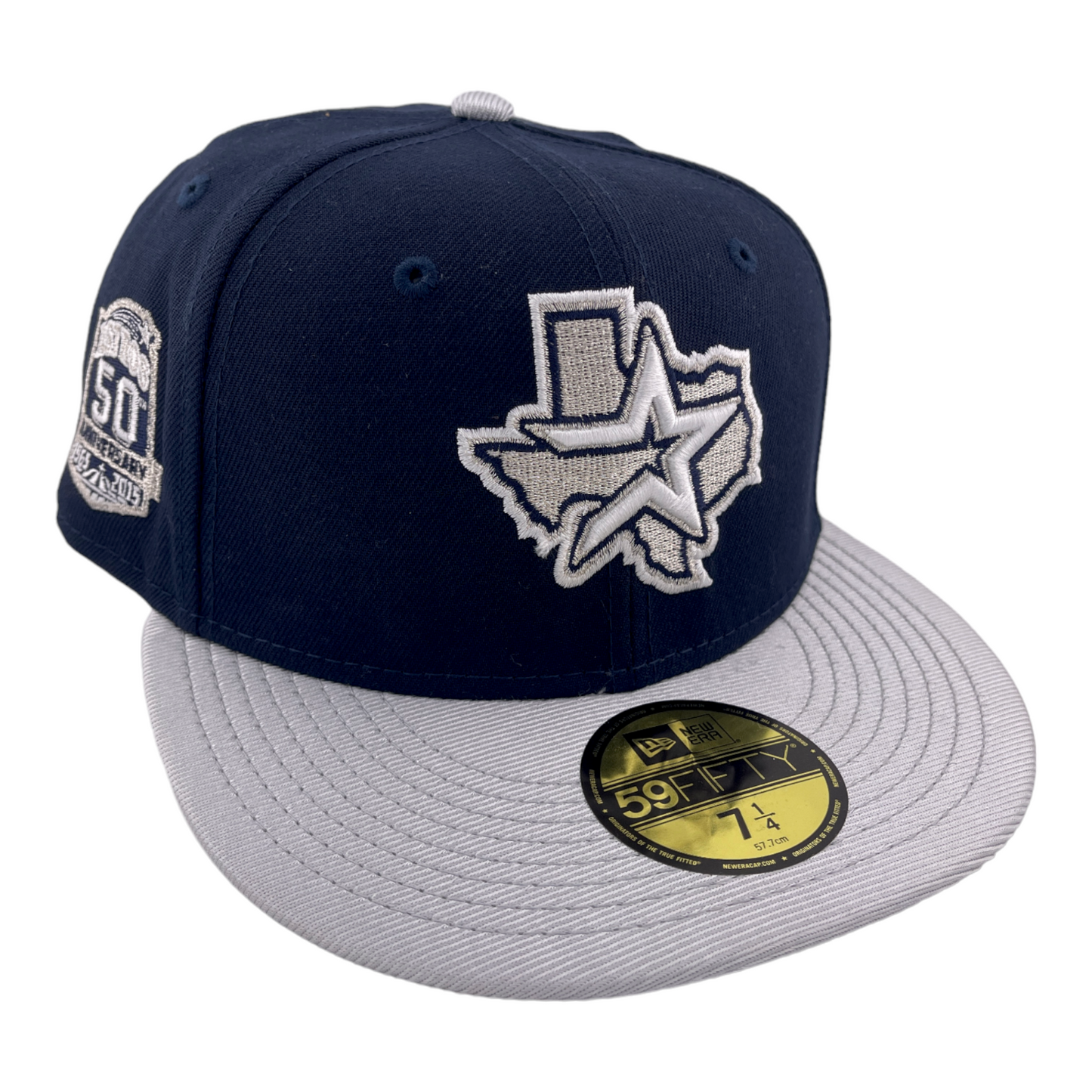 New Era Houston Astros 50th Anniversary Boyz Crossover Blue/Silver 59FIFTY Hat Cap