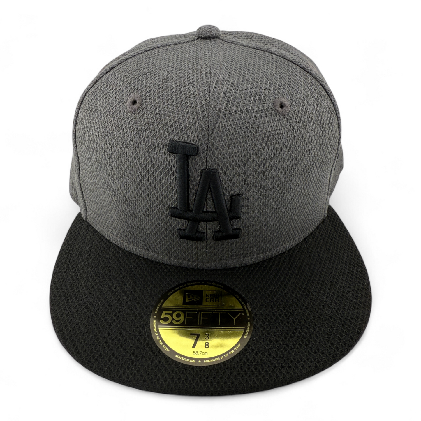 New Era Los Angeles Dodgers MLB Graphite Gun Metal Diamond 59Fifty Fitted Hat
