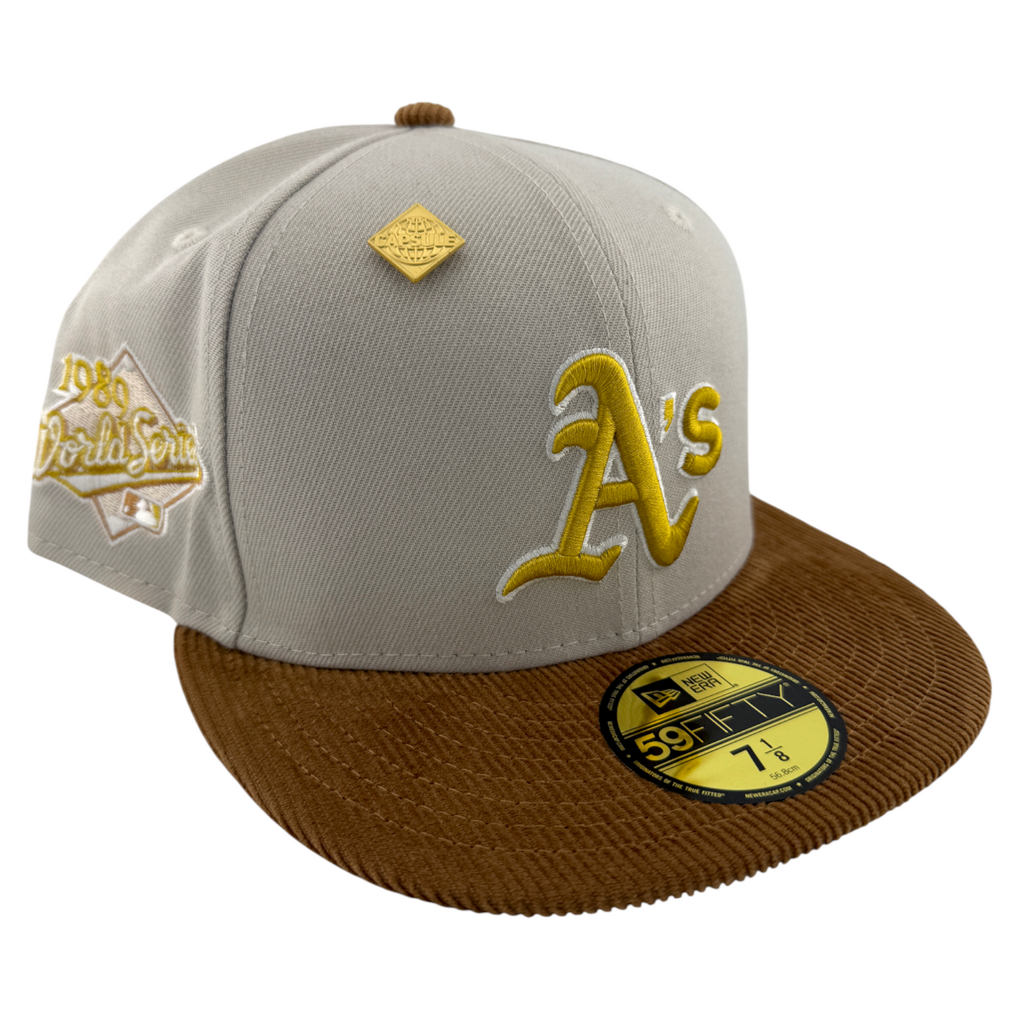 New Era Oakland Athletics A's Corduroy Visor Capsule Exclusive 59FIFTY Fitted