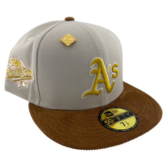 New Era Oakland Athletics A's Corduroy Visor Capsule Exclusive 59FIFTY Fitted