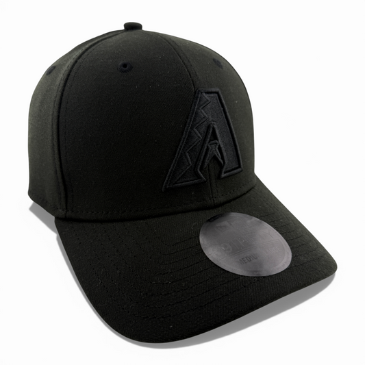 New Era Arizona Diamondbacks MLB All Blackout Blacked Out 39Thirty Flex Fit Hat