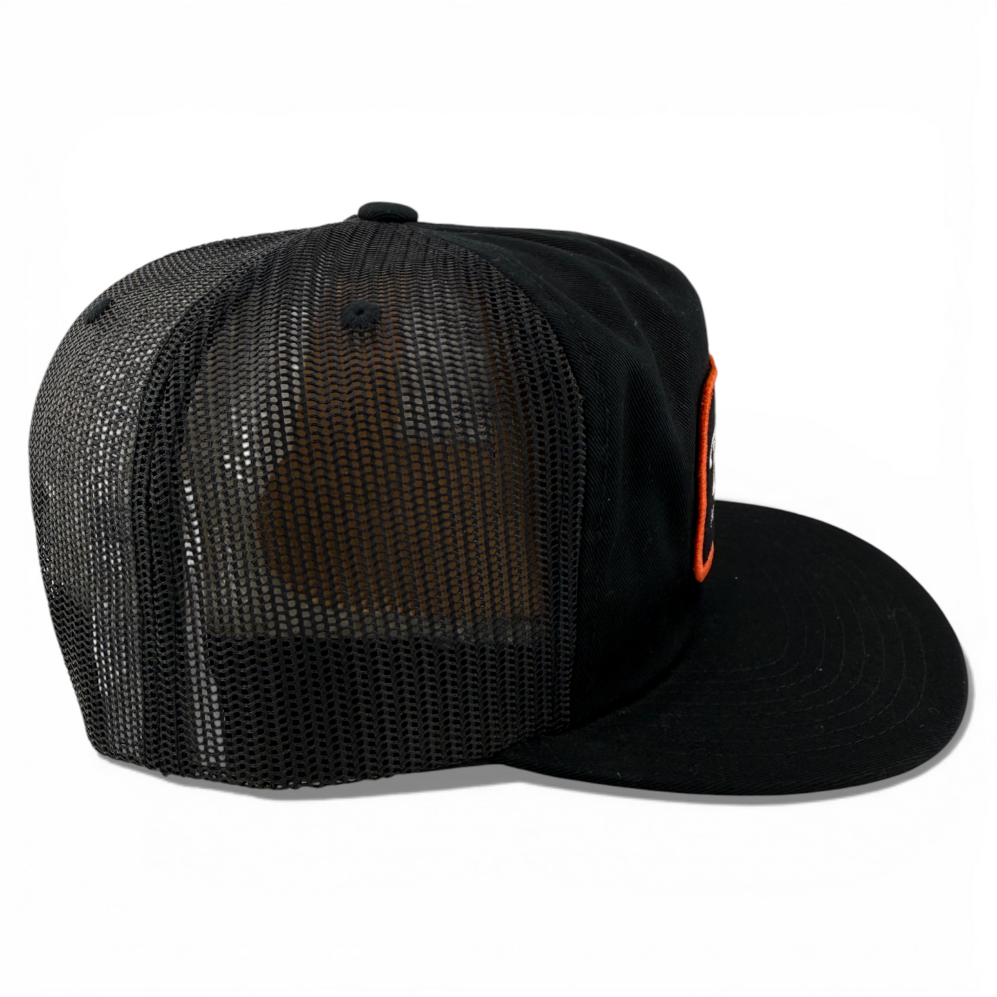 Brixton Company Grade HP Orange Mesh Back Trucker Snapback Adjustable Hat Cap