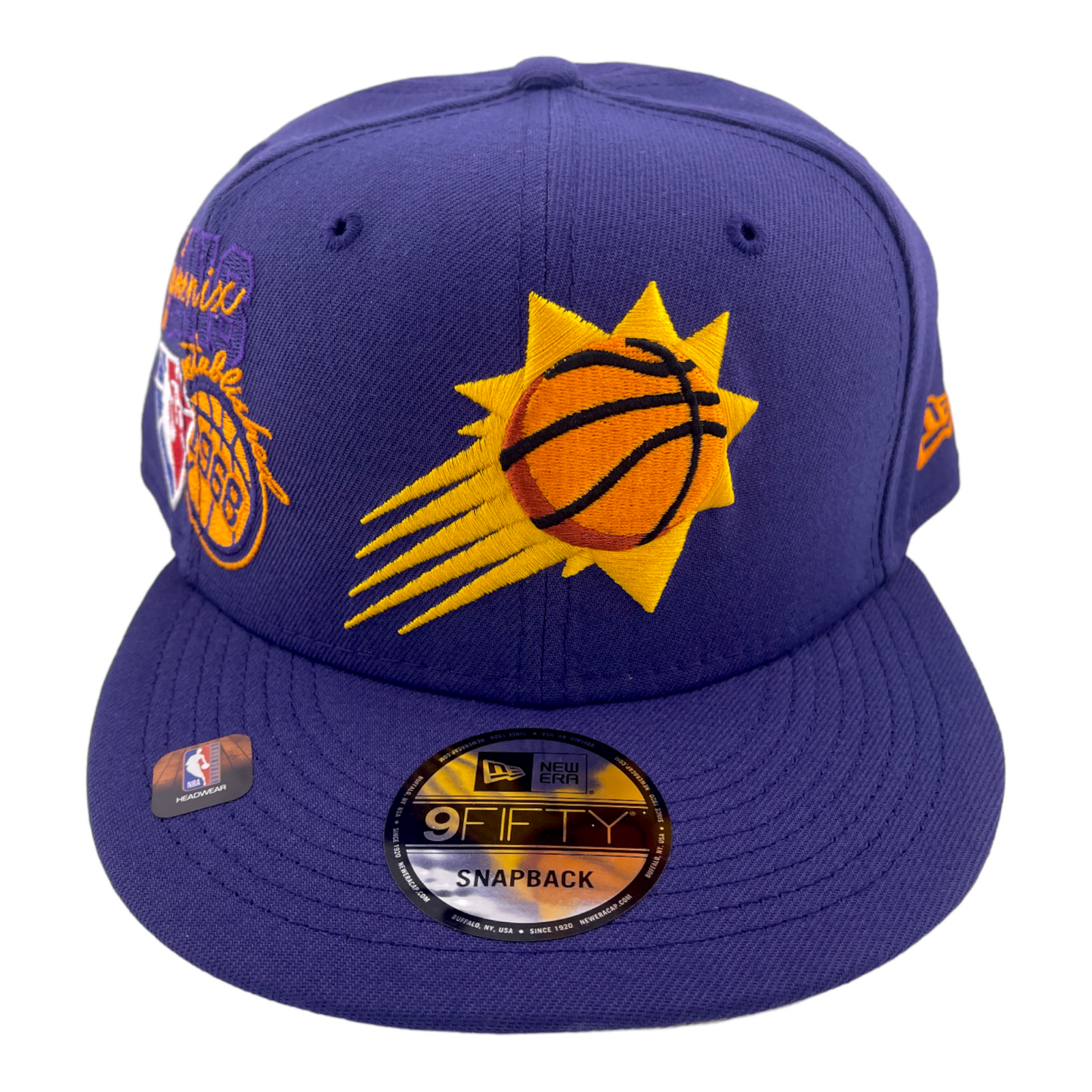 New Era Phoenix Suns Back Half Patch Purple/Grey UV NBA 9FIFTY Snapback Hat Cap