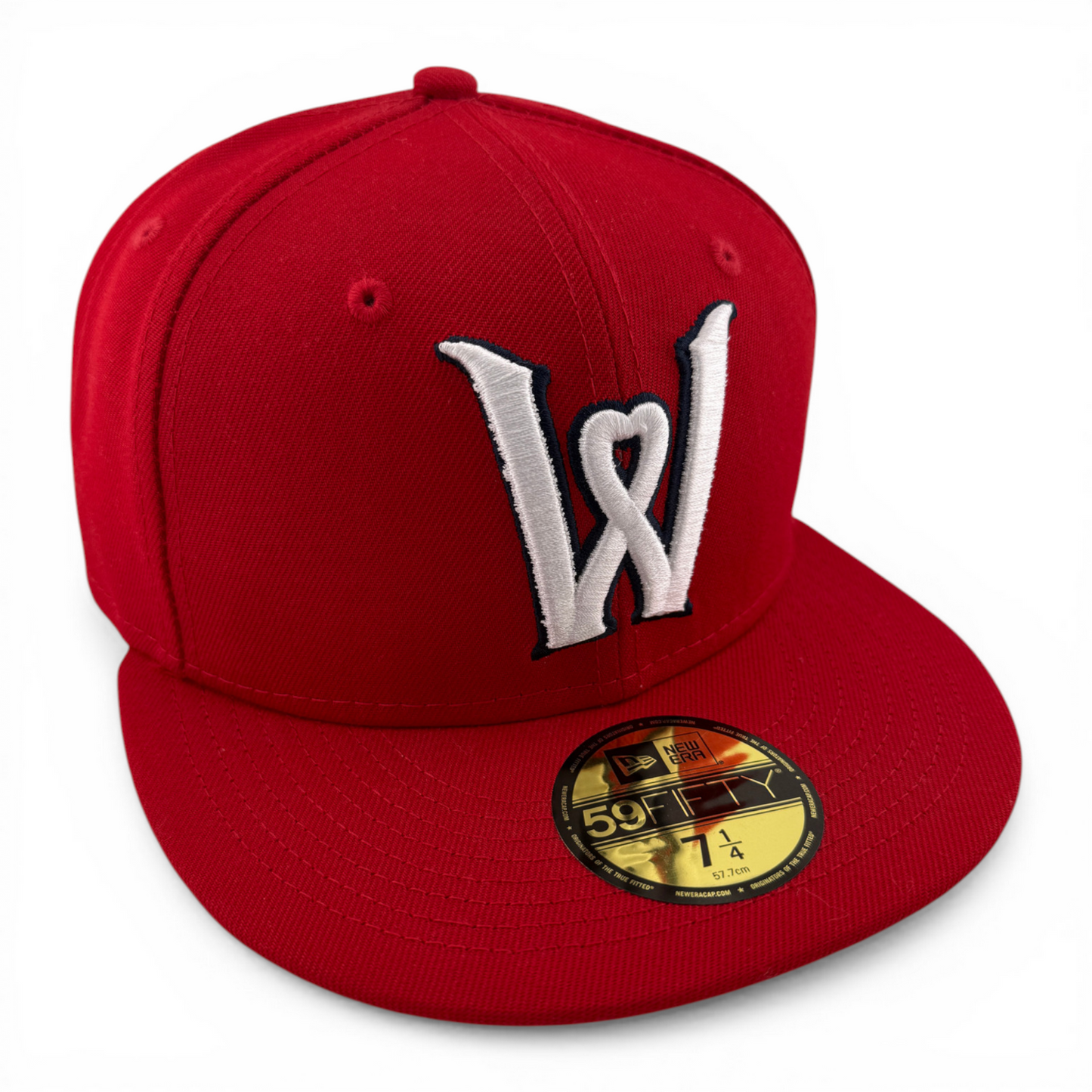 New Era Worcester Red Sox WooSox MiLB Red Heart W Logo 59Fifty Fitted Hat Cap